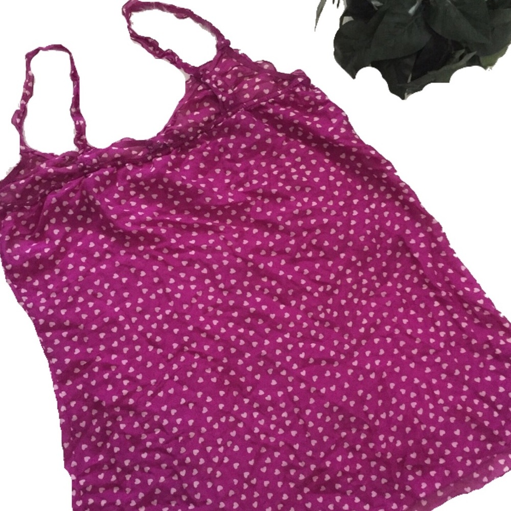 New York & Company Purple Silk Night Gown